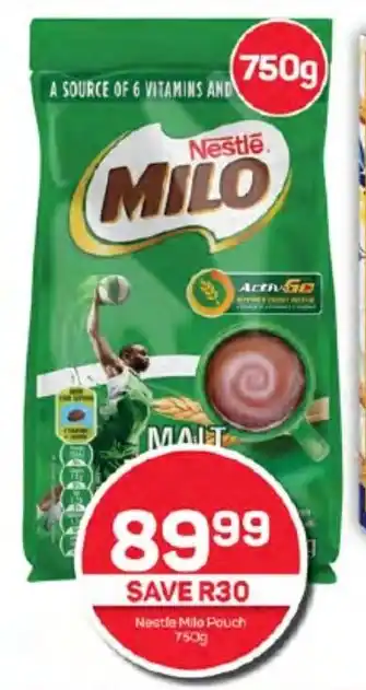 Pick n Pay Hypermarket Nestle Milo Pouch 750g offer