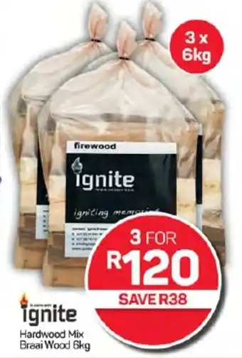 Pick n Pay Hypermarket Hardwood Mix Braai Wood 6kg offer