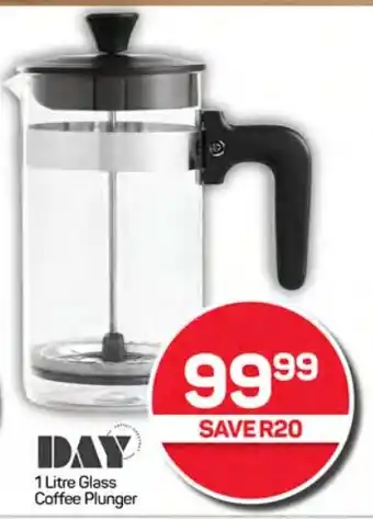 Pick n Pay Hypermarket 1 Litre Glass Coffee Plunger offer