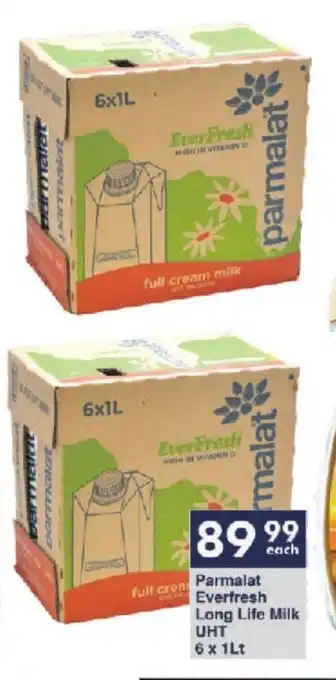 President Hyper Parmalat Everfresh Long Life Milk UHT 6 x 1Lt offer