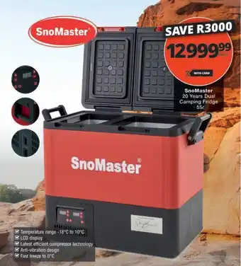 SnoMaster 20 Years Dual Camping Fridge 55L