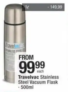 Checkers Hyper Travelvac Stainless Steel Vacuum Flask 500ml offer