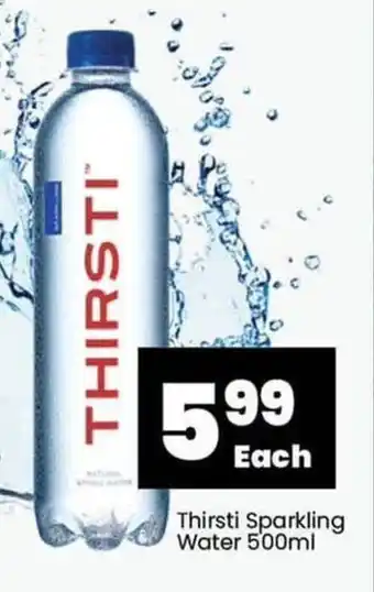 Super Save Thirsti Sparkling Water 500ml offer