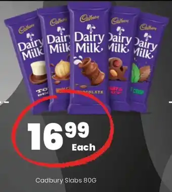 Cadbury Slabs 80G