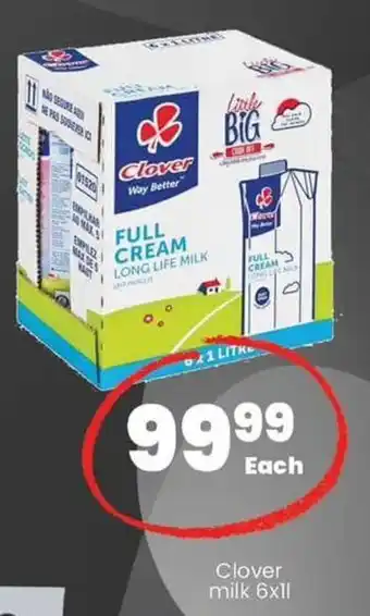 Clover milk 6x1L