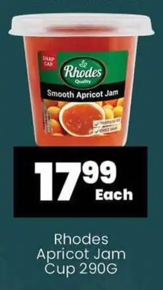 Super Save Rhodes Apricot Jam Cup 290G offer
