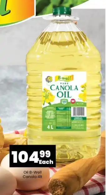 Super Save Oil B-Well Canola 4lt offer