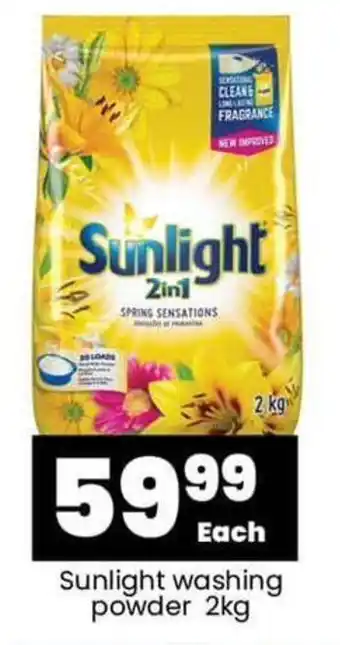 Super Save Sunlight washing powder 2kg offer