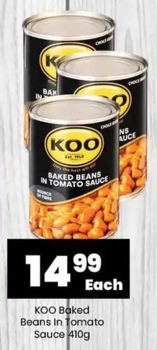 Super Save KOO Baked Beans In Tomato Sauce 410g offer