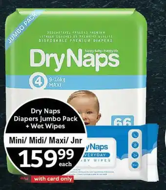 Oxford Freshmarket Dry Naps Diapers Jumbo Pack + Wet Wipes offer