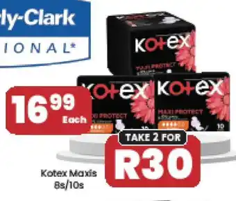 Super Save Kotex Maxis 8s/10s offer