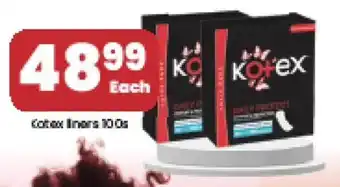 Super Save Kotex Liners 100s offer