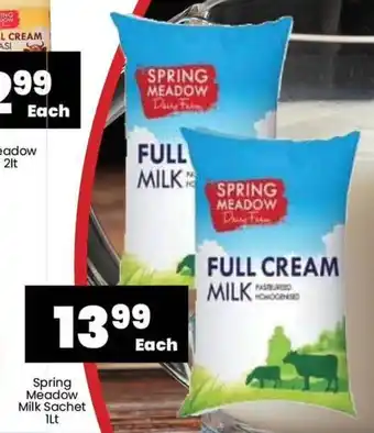 Spring Meadow Milk Sachet 1Lt