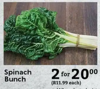 Oxford Freshmarket Spinach Bunch offer