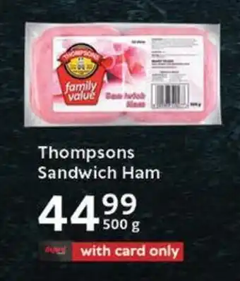 Oxford Freshmarket Thompsons Sandwich Ham offer