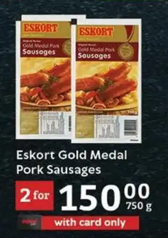 Oxford Freshmarket Eskort Gold Medal Pork Sausages offer