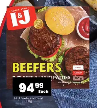 Super Save I & J Beefers original 800g offer