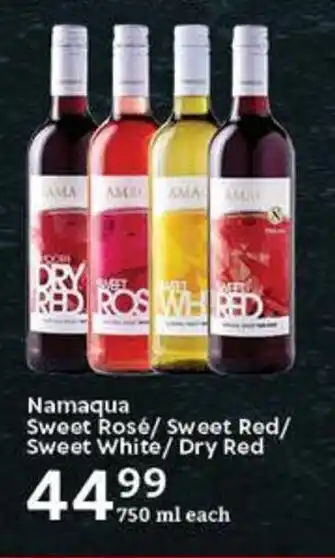 Oxford Freshmarket Namaqua Sweet Rosé/ Sweet Red/ Sweet White/Dry Red offer