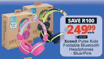 Checkers Hyper Xceed Pulse Kids Foldable Bluetooth Headphones offer