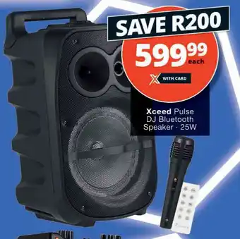 Checkers Hyper Xceed Pulse DJ Bluetooth Speaker 25W offer