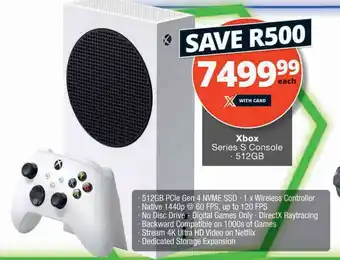 Checkers Hyper Xbox Series S Console 512GB offer