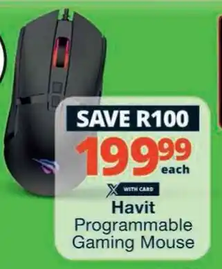 Checkers Hyper Havit Programmable Gaming Mouse offer