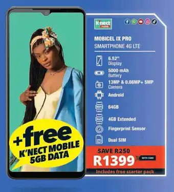 Checkers Hyper MOBICEL IX PRO SMARTPHONE 4G LTE offer