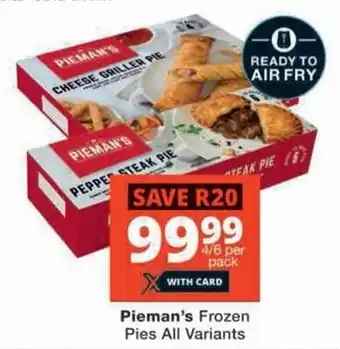 Pieman's Frozen Pies All Variants