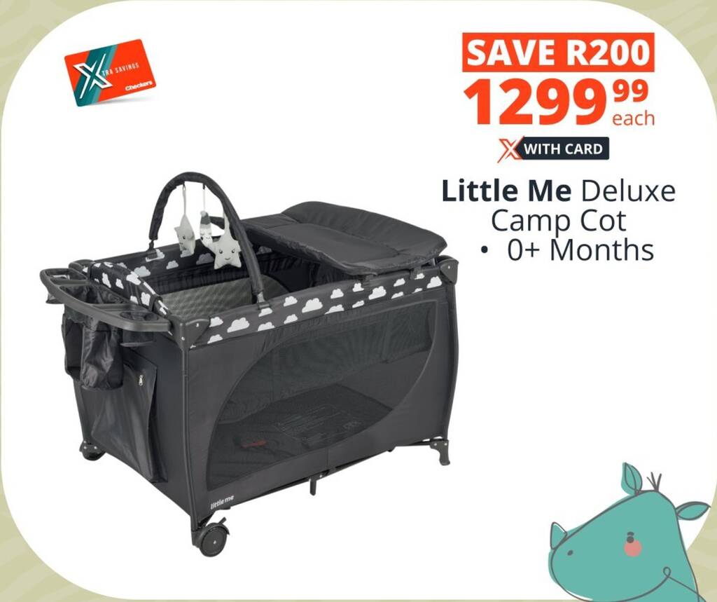 Little Me Deluxe Camp Cot 0+ Months offer at Checkers