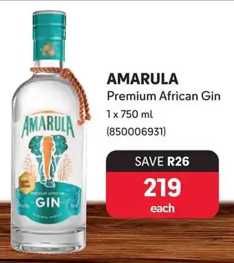 Makro AMARULA Premium African Gin offer