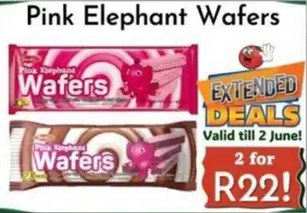 Foodeez Pink Elephant Wafers offer