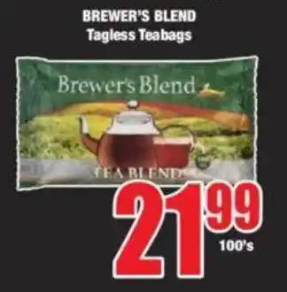 Boxer BREWER'S BLEND Tagless Teabags offer