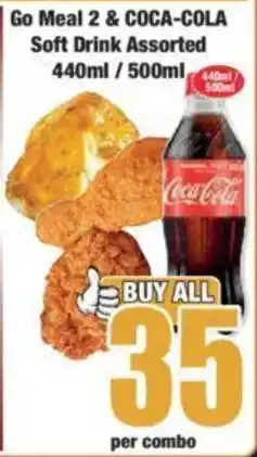Boxer Go Meal 2 & COCA-COLA Soft Drink Assorted 440ml/500ml offer