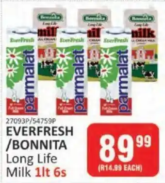 KitKat Cash and Carry EVERFRESH/ BONNITA Long Life Milk 1lt 6s offer