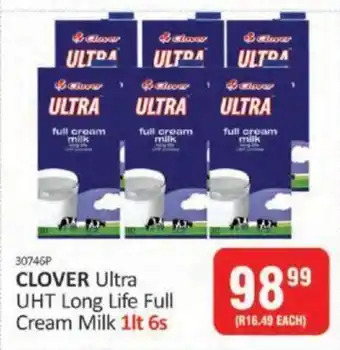 KitKat Cash and Carry CLOVER Ultra UHT Long Life Full Cream Milk 1lt 6s offer