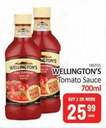KitKat Cash and Carry WELLINGTON'S Tomato Sauce 700ml offer