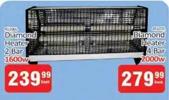 KitKat Cash and Carry Diamond Heater 2 Bar 1600w offer
