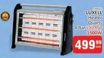 KitKat Cash and Carry LUXELL Heater Quarts 4 Bar LX2850 1500W offer