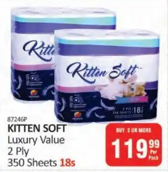 KitKat Cash and Carry KITTEN SOFT Luxury Value 2 Ply 350 Sheets 18s offer