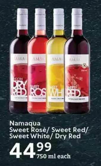 Oxford Freshmarket Namaqua Sweet Rosé/ Sweet Red/ Sweet White/ Dry Red offer