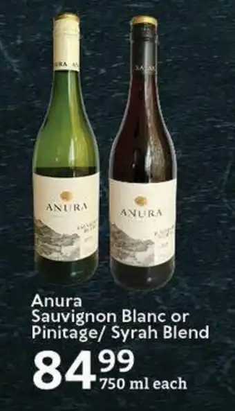 Oxford Freshmarket Anura Sauvignon Blanc or Pinitage/ Syrah Blend offer