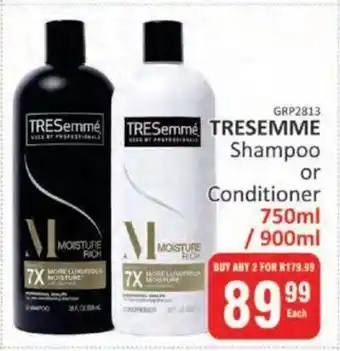 KitKat Cash and Carry TRESEMME Shampoo or Conditioner 750ml/ 900ml offer