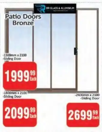 KitKat Cash and Carry Patio Doors Bronze -1500mm x 2100 Sliding Door offer