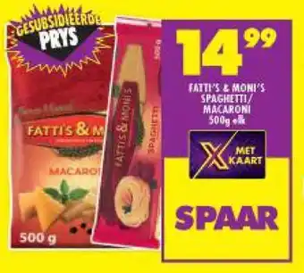 Shoprite FATTI'S & MONI'S SPAGHETTI/ MACARONI 500g offer