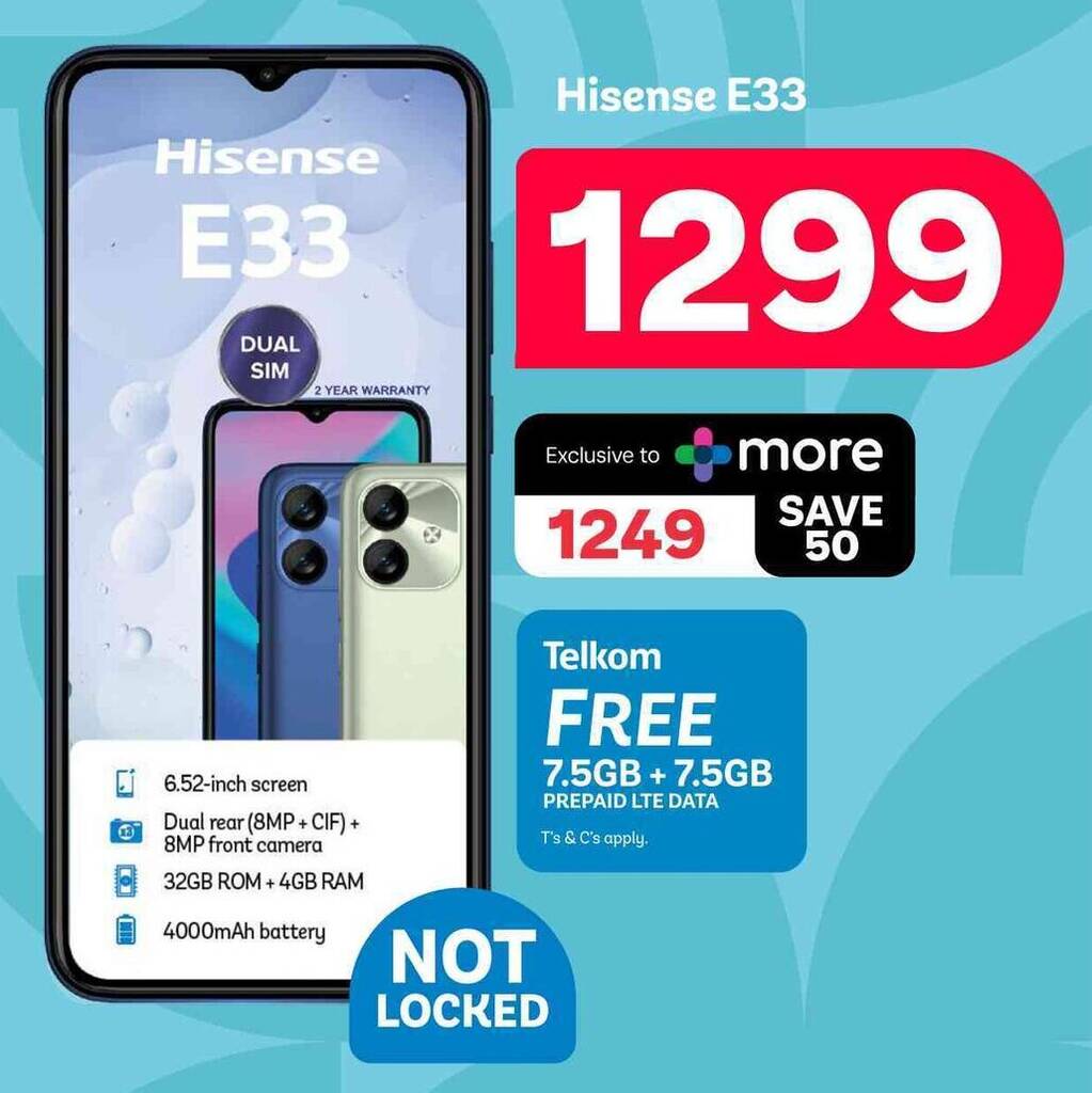 Hisense E33 offer at PEP