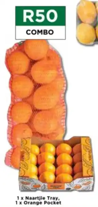 Food Lover's Market 1 x Naartjie Tray, 1 x Orange Pocket offer