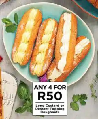 Food Lover's Market Long Custard or Dessert Topping Doughnuts offer