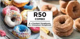 6 x Fondant Doughnuts, 6 x Cinnamon Doughnuts
