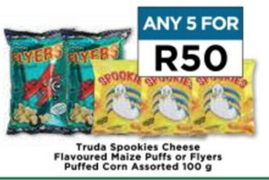 Truda Spookies Cheese Flavoured Maize Puffs or Flyers Puffed Corn ...