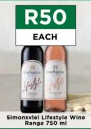 Food Lover's Market Simonsvlei Lifestyle Wine Range 750ml offer